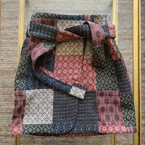 Sezane Leandra Patchwork Quilted Skirt